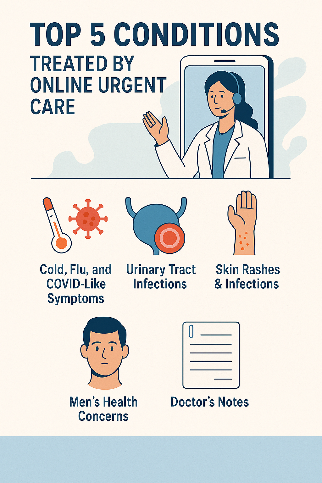 Top 5 Conditions Treated by Online Urgent Care