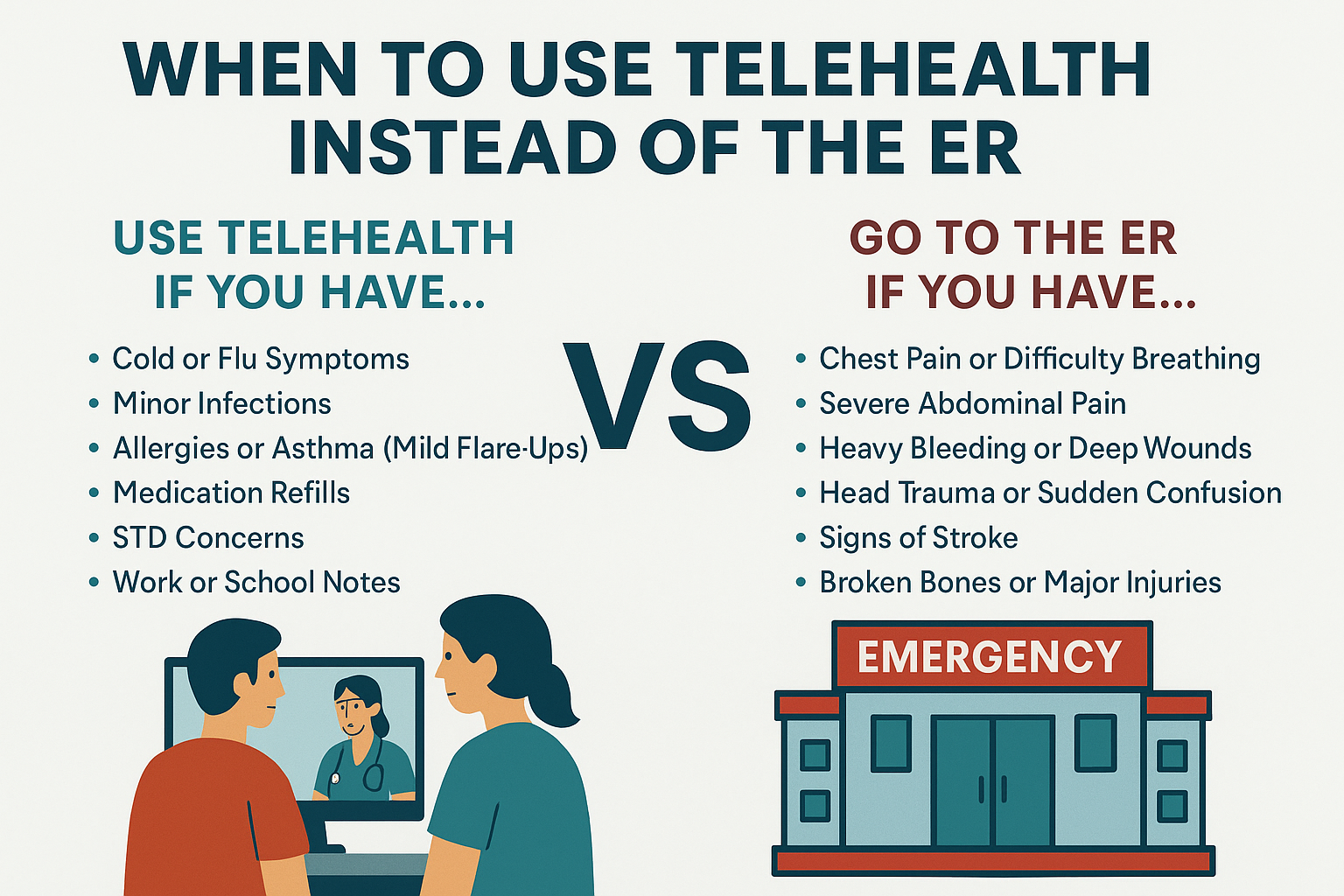 When to Use Telehealth Instead of the ER